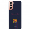 Etui FC Barcelona Barsa niebieskie tło Samsung Galaxy S21 - oficjalna licencja FC Barcelona