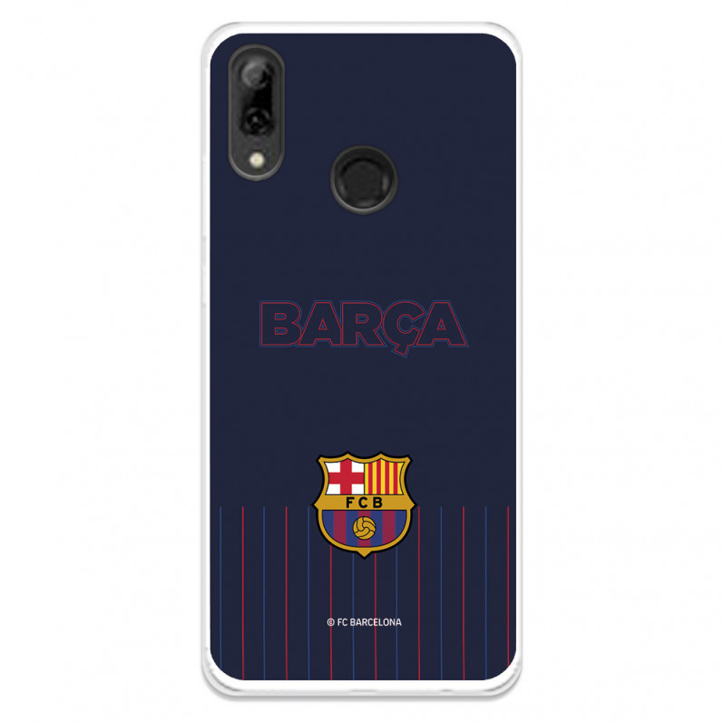 Etui FC Barcelona do Huawei P Smart 2019 Barsa niebieskie tło — oficjalna licencja FC Barcelona