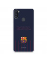 Etui FC Barcelona Barsa niebieskie tło Samsung Galaxy A11 - oficjalna licencja FC Barcelona