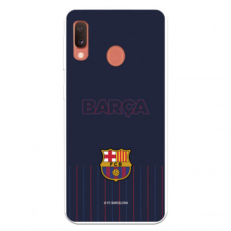 FC Barcelona Barsa Niebieskie tło Etui Samsung Galaxy A20E - Oficjalna licencja FC Barcelona