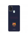 FC Barcelona Barsa Niebieskie tło Etui Samsung Galaxy A21S - Oficjalna licencja FC Barcelona