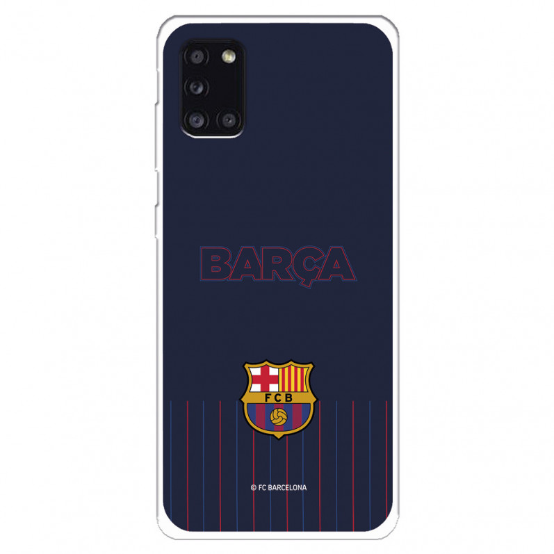 FC Barcelona Barsa Niebieskie tło Etui Samsung Galaxy A31 - Oficjalna licencja FC Barcelona