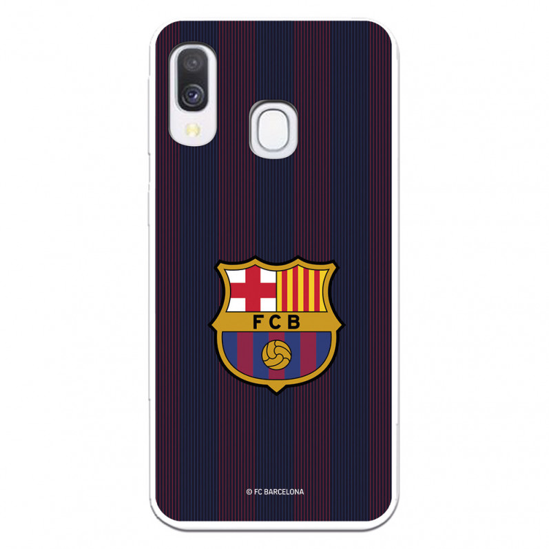 Etui FC Barcelona Samsung Galaxy A40 Blaugrana Lines — oficjalna licencja FC Barcelona