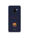 FC Barcelona Barsa Niebieskie tło Etui Samsung Galaxy A8 2018 - Oficjalna licencja FC Barcelona