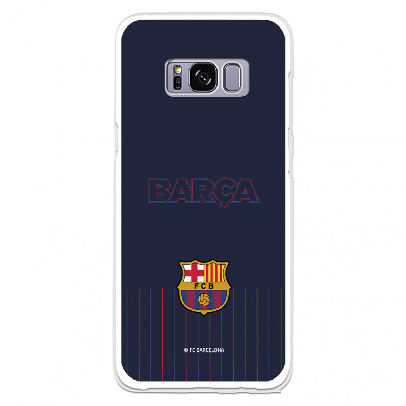 FC Barcelona Barsa Niebieskie tło Etui Samsung Galaxy S8 - Oficjalna licencja FC Barcelona