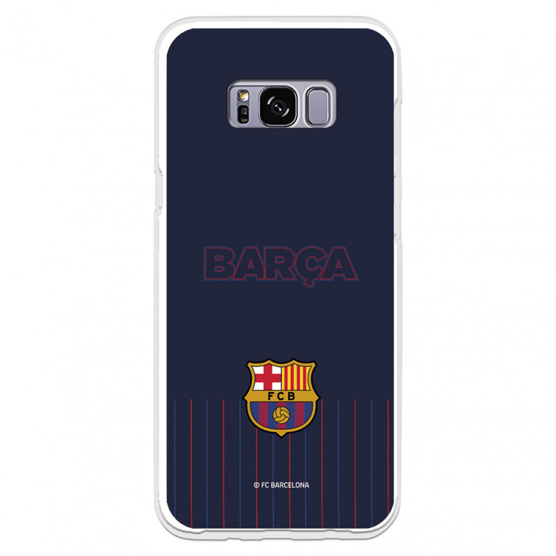 FC Barcelona Barsa Niebieskie tło Etui Samsung Galaxy S8 Plus - Oficjalna licencja FC Barcelona