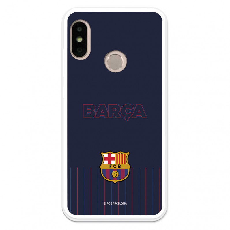 Etui do Xiaomi Mi A2 Lite FC Barcelona Barsa Niebieskie tło - Oficjalna licencja FC Barcelona