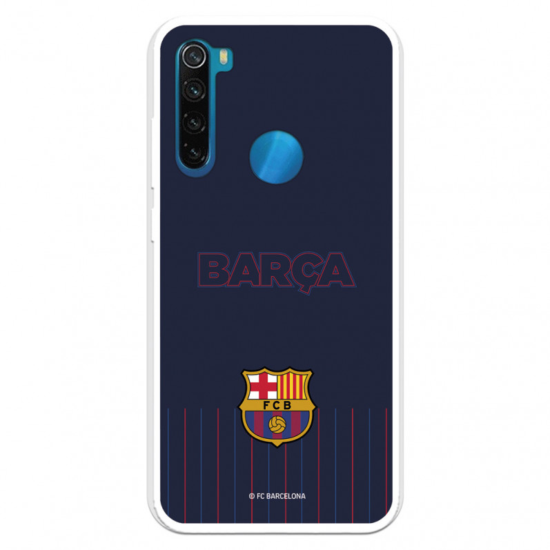 Etui FC Barcelona do Xiaomi Redmi Note 8 Barsa Niebieskie tło - Oficjalna licencja FC Barcelona