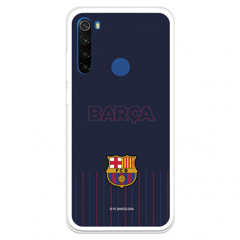 Etui FC Barcelona do Xiaomi Redmi Note 8T Barsa Niebieskie tło - Oficjalna licencja FC Barcelona