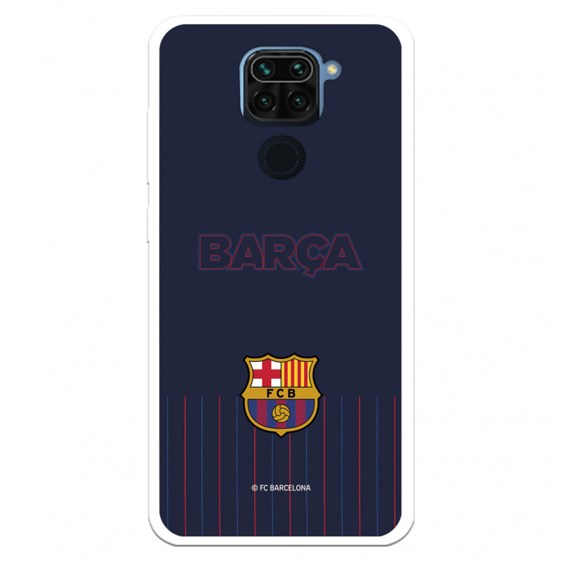 Etui FC Barcelona do Xiaomi Redmi Note 9 Barsa Niebieskie tło - Oficjalna licencja FC Barcelona