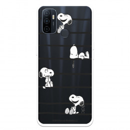 Funda para Oppo A32 Oficial de Peanuts Snoopy rayas - Snoopy