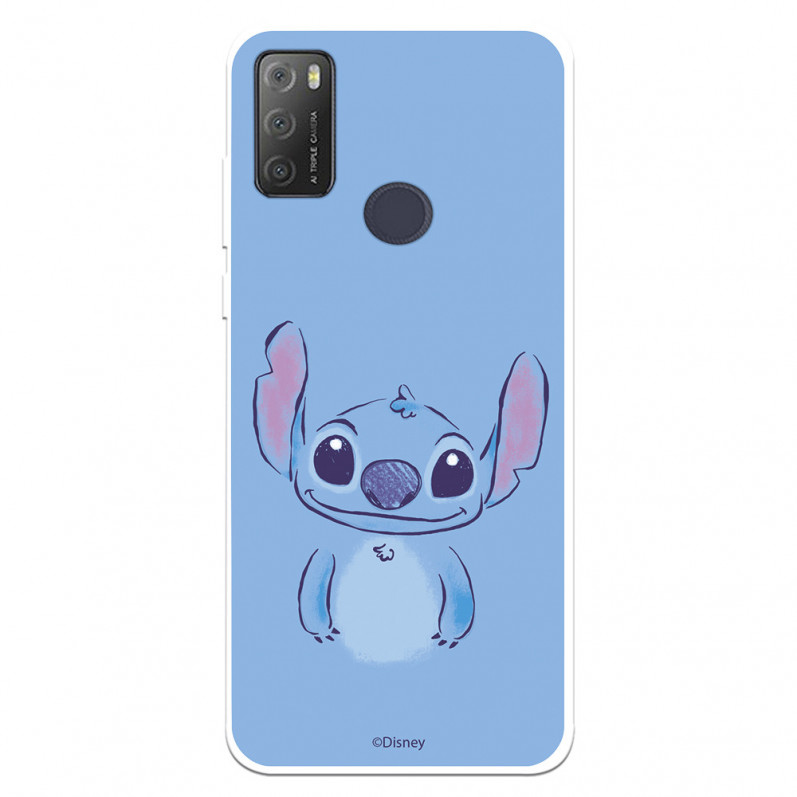 Funda para Alcatel 1S 2021 Oficial de Disney Stitch Azul - Lilo & Stitch