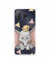 Funda para Alcatel 1S 2021 Oficial de Disney Dumbo Silueta Transparente - Dumbo