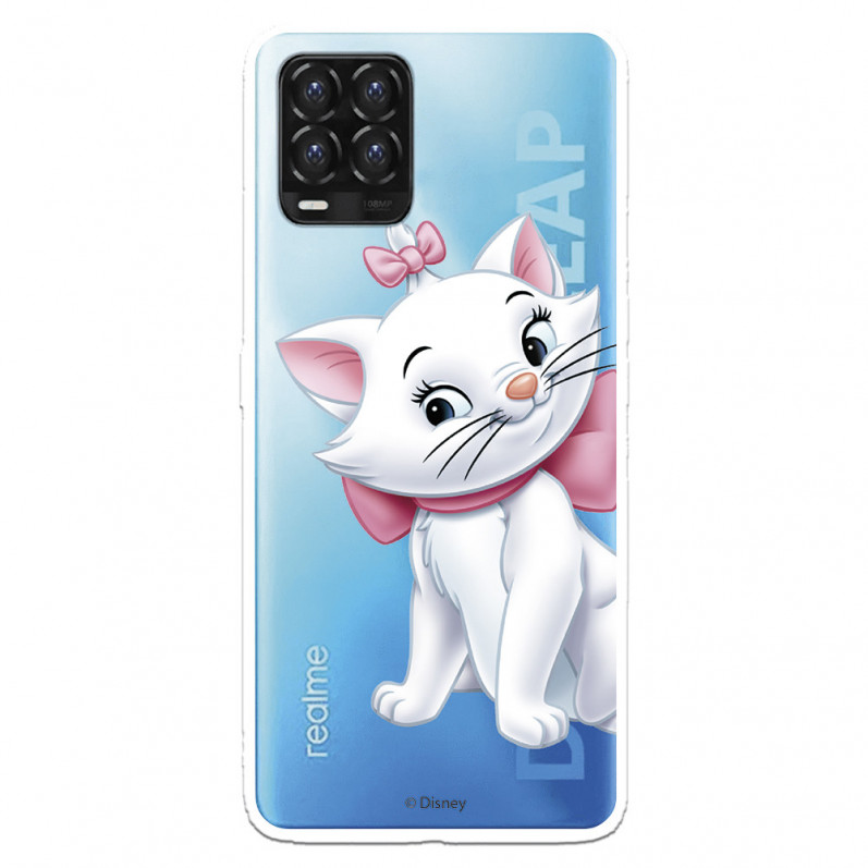 Funda para Realme 8 Oficial de Disney Marie Silueta - Los Aristogatos