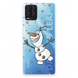 Funda para Realme 8 Oficial de Disney Olaf Transparente - Frozen