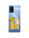 Funda para Realme 8 5G Oficial de Disney Simba y Nala Silueta - El Rey León