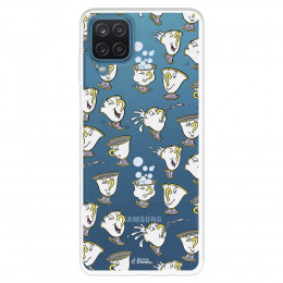 Funda para Samsung Galaxy A22 4G Oficial de Disney Chip Potts Siluetas - La Bella y la Bestia