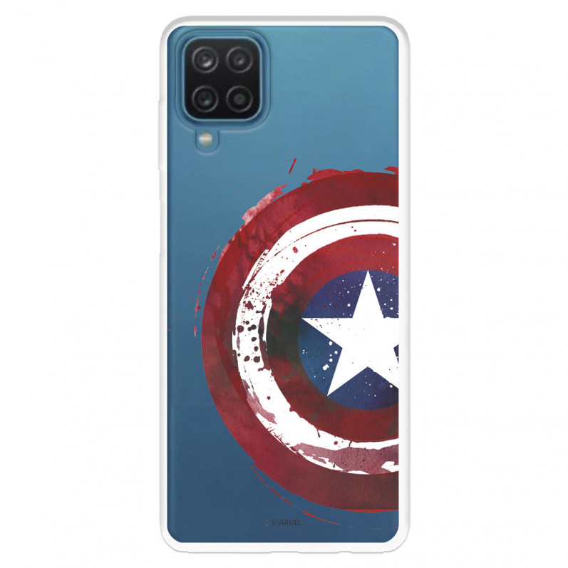 Funda para Samsung Galaxy A22 4G Oficial de Marvel Capitán América Escudo Transparente - Marvel