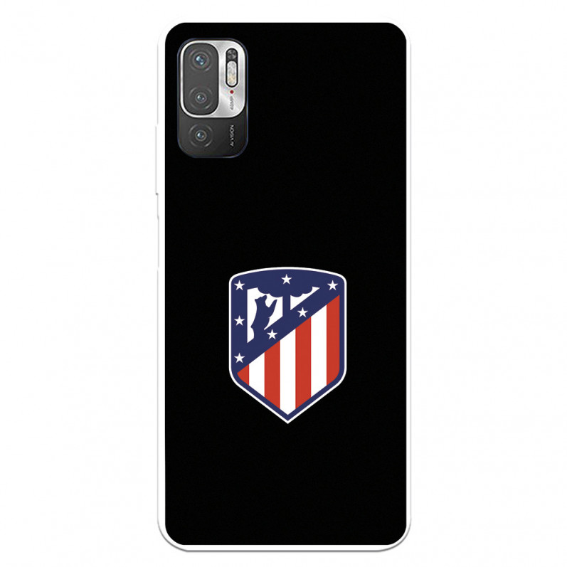 Funda para Xiaomi Redmi Note 10 5G del Atleti Escudo Fondo Negro - Licencia Oficial Atlético de Madrid