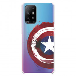 Funda para Oppo A74 5G Oficial de Marvel Capitán América Escudo Transparente - Marvel