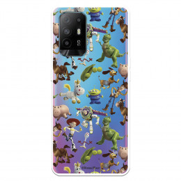 Funda para Oppo A74 5G Oficial de Disney Muñecos Toy Story Siluetas - Toy Story