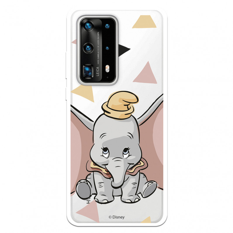 Funda para Huawei P40 Pro Plus Oficial de Disney Dumbo Silueta Transparente - Dumbo