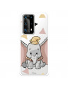 Funda para Huawei P40 Pro Plus Oficial de Disney Dumbo Silueta Transparente - Dumbo