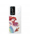 Funda para Huawei P40 Pro Plus Oficial de Disney Ariel y Sebastián Burbujas - La Sirenita