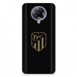 Funda para Xiaomi Redmi K30 Pro del Atleti Escudo Dorado Fondo Negro - Licencia Oficial Atlético de Madrid