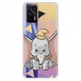 Funda para Realme GT Oficial de Disney Dumbo Silueta Transparente - Dumbo