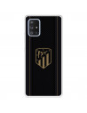 Funda para Samsung Galaxy A71 5G del Atleti Escudo Dorado Fondo Negro - Licencia Oficial Atlético de Madrid