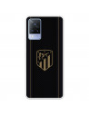 Funda para Vivo V21 5G del Atleti Escudo Dorado Fondo Negro - Licencia Oficial Atlético de Madrid