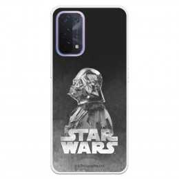 Funda para Oppo A74 5G Oficial de Star Wars Darth Vader Fondo negro - Star Wars