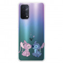 Funda para Oppo A54 5G Oficial de Disney Angel & Stitch Beso - Lilo & Stitch