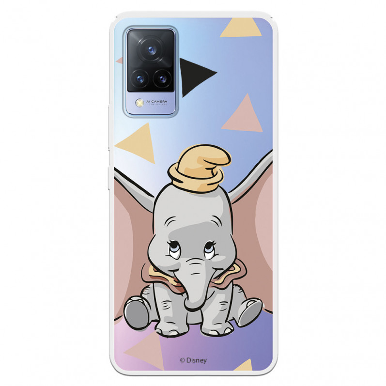 Funda para Vivo V21 5G Oficial de Disney Dumbo Silueta Transparente - Dumbo