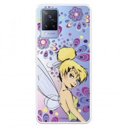 Funda para Vivo V21 5G Oficial de Disney Campanilla Flores - Peter Pan