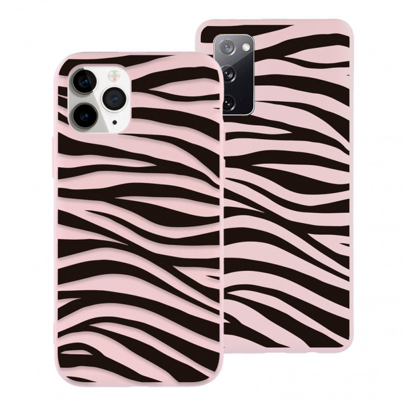 Case Ultra Soft Pink Drawing Animal Print Zebra