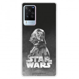 Funda para Vivo X60 Pro Oficial de Star Wars Darth Vader Fondo negro - Star Wars