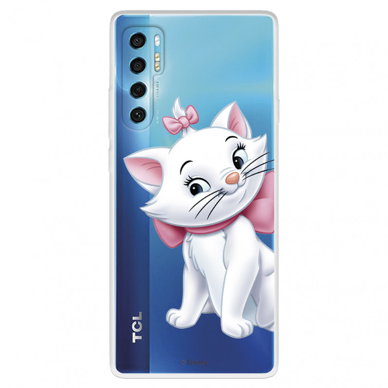 Funda para TCL 20 Pro 5G Oficial de Disney Marie Silueta - Los Aristogatos