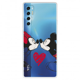 Funda para TCL 20 Pro 5G Oficial de Disney Mickey y Minnie Beso - Clásicos Disney