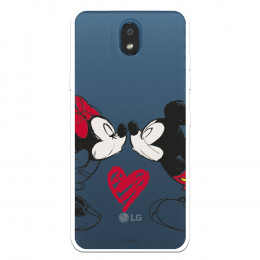 Funda para LG K30 Oficial de Disney Mickey y Minnie Beso - Clásicos Disney