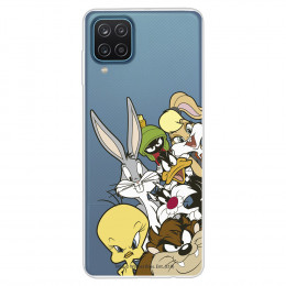 Funda para Samsung Galaxy M12 Oficial de Warner Bros Personajes Siluetas Transparente - Looney Tunes