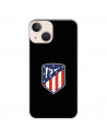 Funda para iPhone 13 Mini del Atleti Escudo Fondo Negro - Licencia Oficial Atlético de Madrid