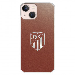 Funda para iPhone 13 Mini del Atleti Escudo Plateado Fondo - Licencia Oficial Atlético de Madrid