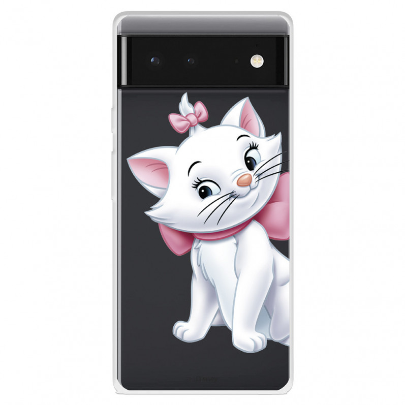 Funda para Google Pixel 6 Oficial de Disney Marie Silueta - Los Aristogatos