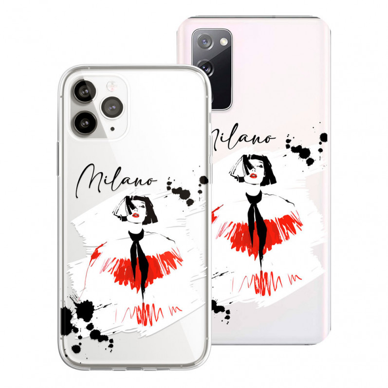 Fashion Woman Silhouette Drawing Case