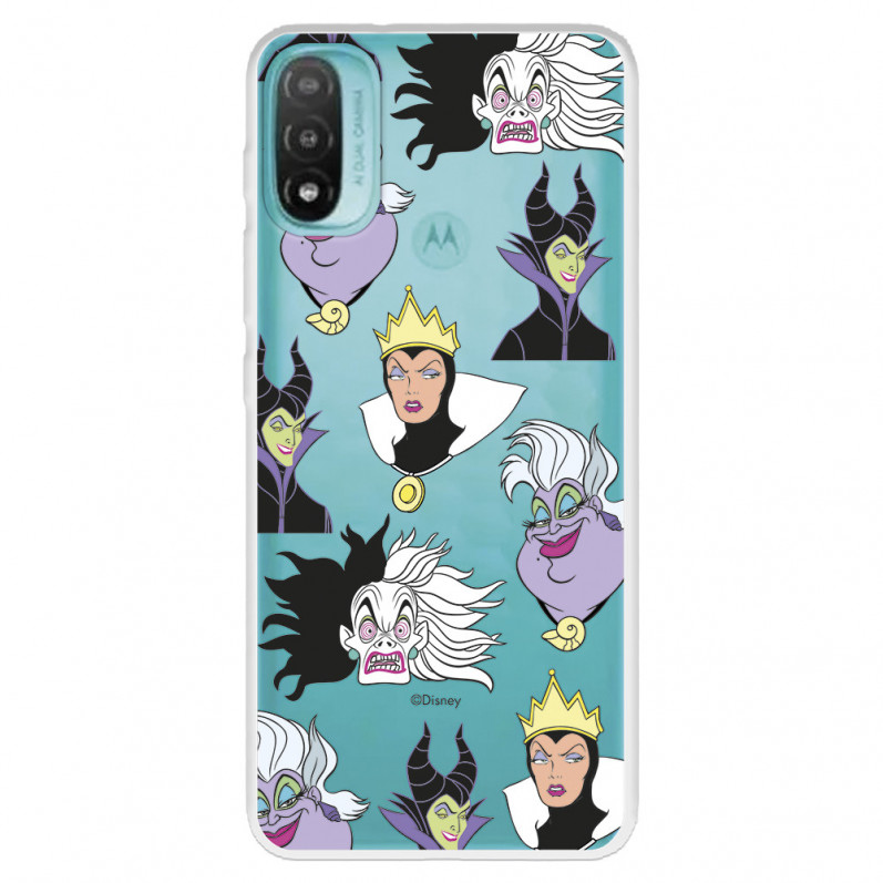 Funda para Motorola Moto E40 Oficial de Disney Villanas Patrón - Villanas Disney