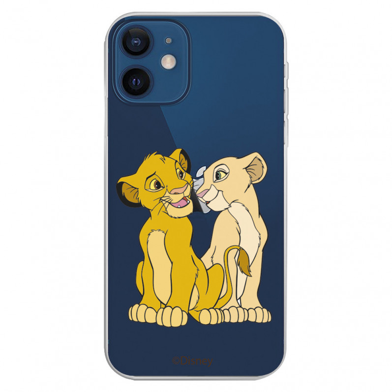 Official Disney Simba and Nala Silhouette iPhone 12 Mini Case - The Lion King