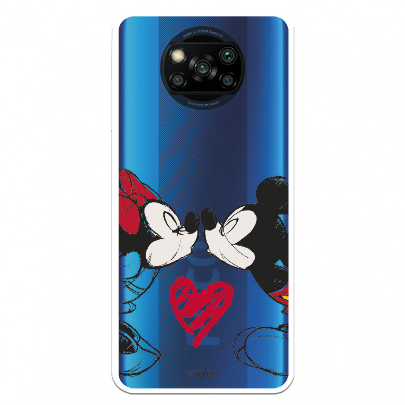 Case for Xiaomi Poco X3 Pro Disney Official Mickey and Minnie Kiss - Disney Classics
