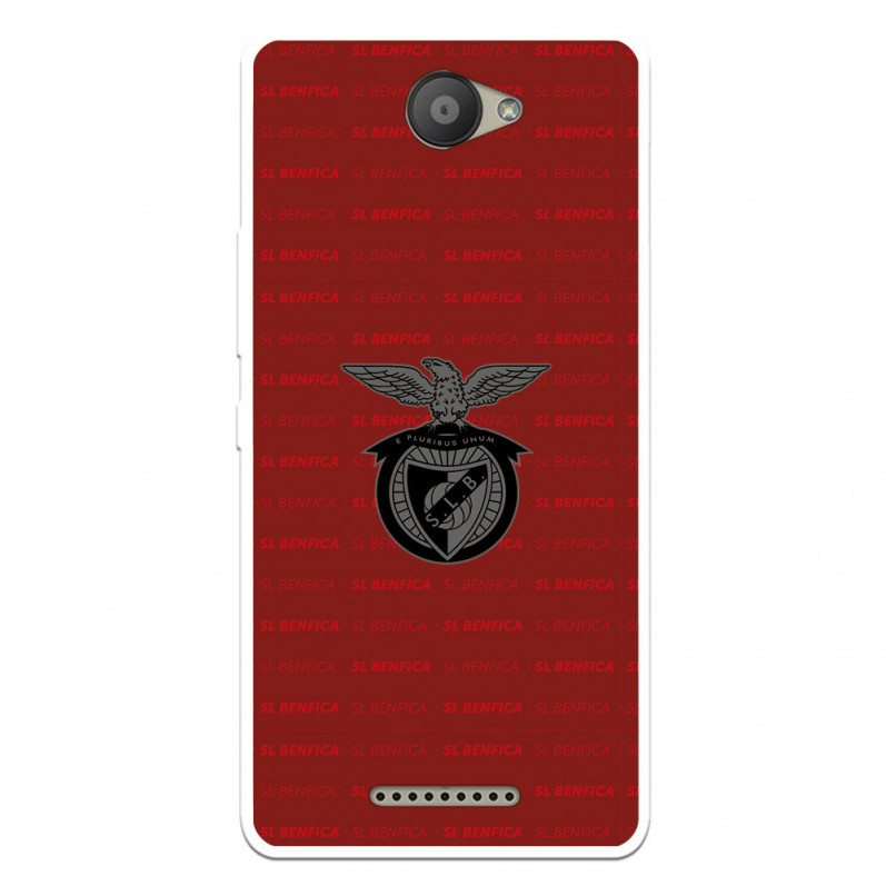 Funda para BQ Aquaris U del Escudo Fondo Granate  - Licencia Oficial Benfica